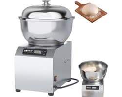 Commerciële Deegmixer - Bloemmengmachine Deegmachine - Brood en Pizza Maken - Dubbele Rotatie Motor - 5 kg Capaciteit - Zilver