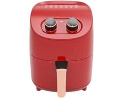 Airfryer, Kleine Airfryer, Airfryer met minder olie, 1200W Airfryer Oven Pizza Cooker, Bakmand met antiaanbaklaag, Bescherming tegen oververhitting, Timer+Temperatuurregeling Airfr