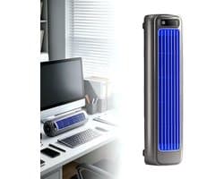 2026 nieuwe draagbare koeler, stille bladloze koelventilator met drie snelheden, LED-touchscreen, USB-oplaadbare luchtkoeler, geschikt voor slaapkamer, kantoor, keuken en thuis, grijs