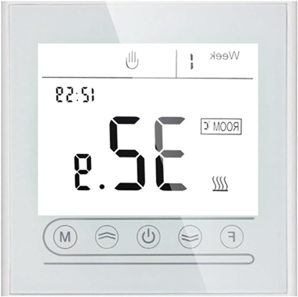 Slimme Thermostaat - Temperatuurregelaar - Verwarming Regelen - Wifi Bediening - 86x86mm - Wit — afbeelding 1