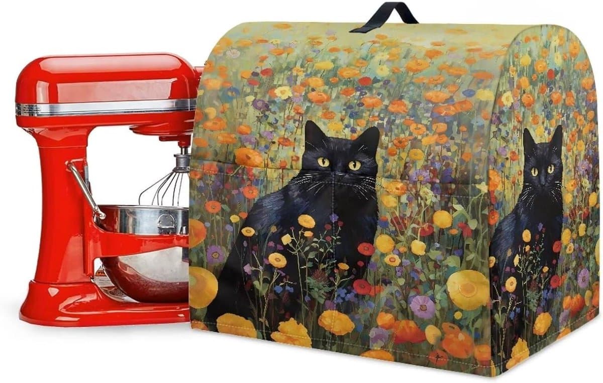 Mixerhoes Keuken - Apparaat Beschermhoes - Keuken Organisatie - Met Opbergvakken - 37 x 27.5 x 38 cm - Bloemenprint — afbeelding 1