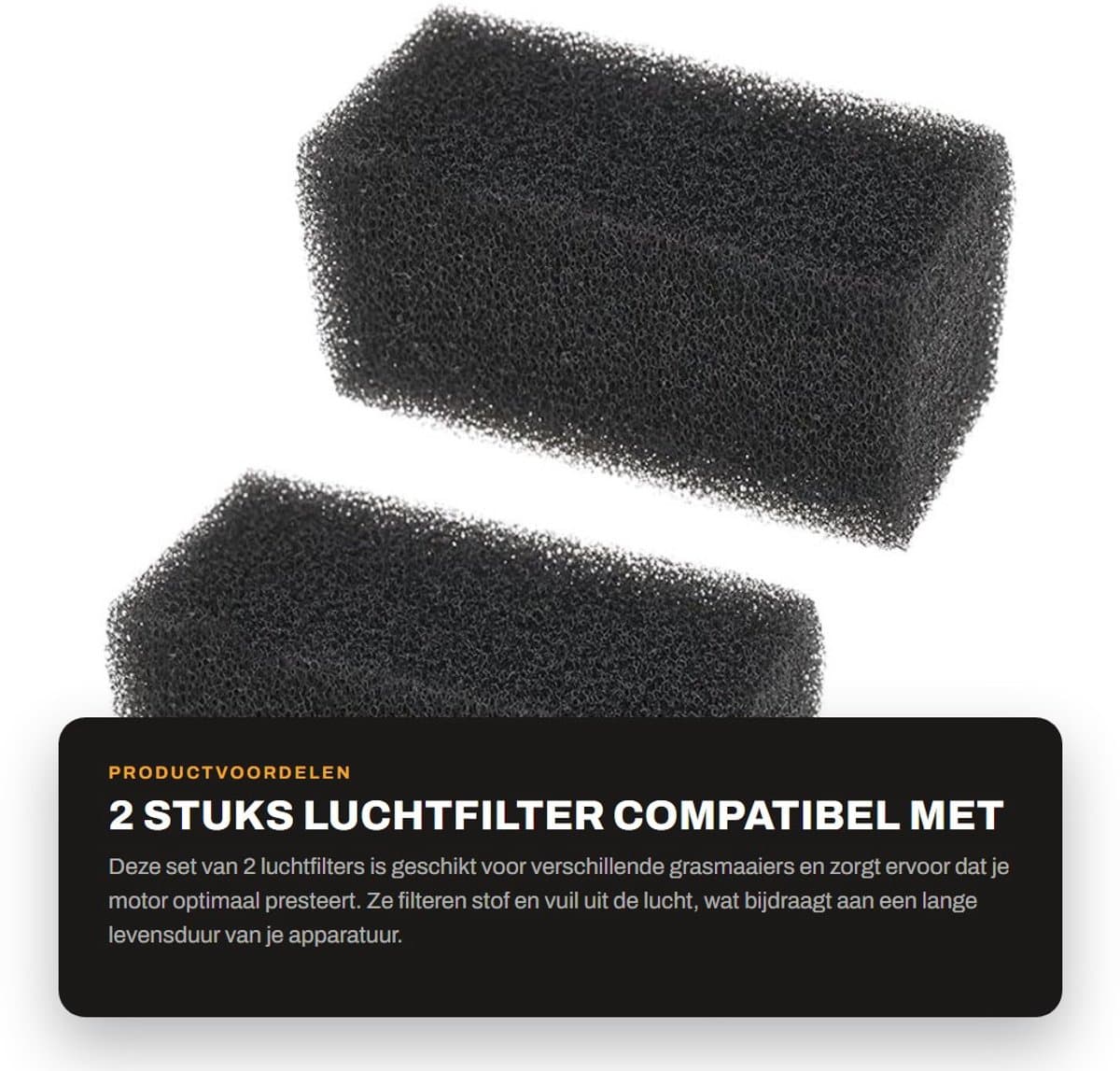 Dailygoods- Luchtfilter - 2 stuks - Compatibel met MTD/Troy-Bilt - Hoogwaardige filtratiematerialen - 2.5x5 cm - Motorbescherming - Motorfilter — afbeelding 1