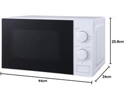 Magnetron Oven - Keukenapparaat - Snel Eten - Met Grill Functie - 20 Liter - Wit