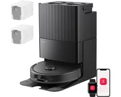 Roborock Qrevo S Pro Set-Robotstofzuiger–Alles-in-één multifunctioneel dockingstation–18500 Pa zuigkracht–Antiklitsysteem-Reactive Tech Obstakelvermijding-Intensieve tapijtreiniging 10 mm Dweilverhoging–Twee roterende dweilpads–Roborock app controle