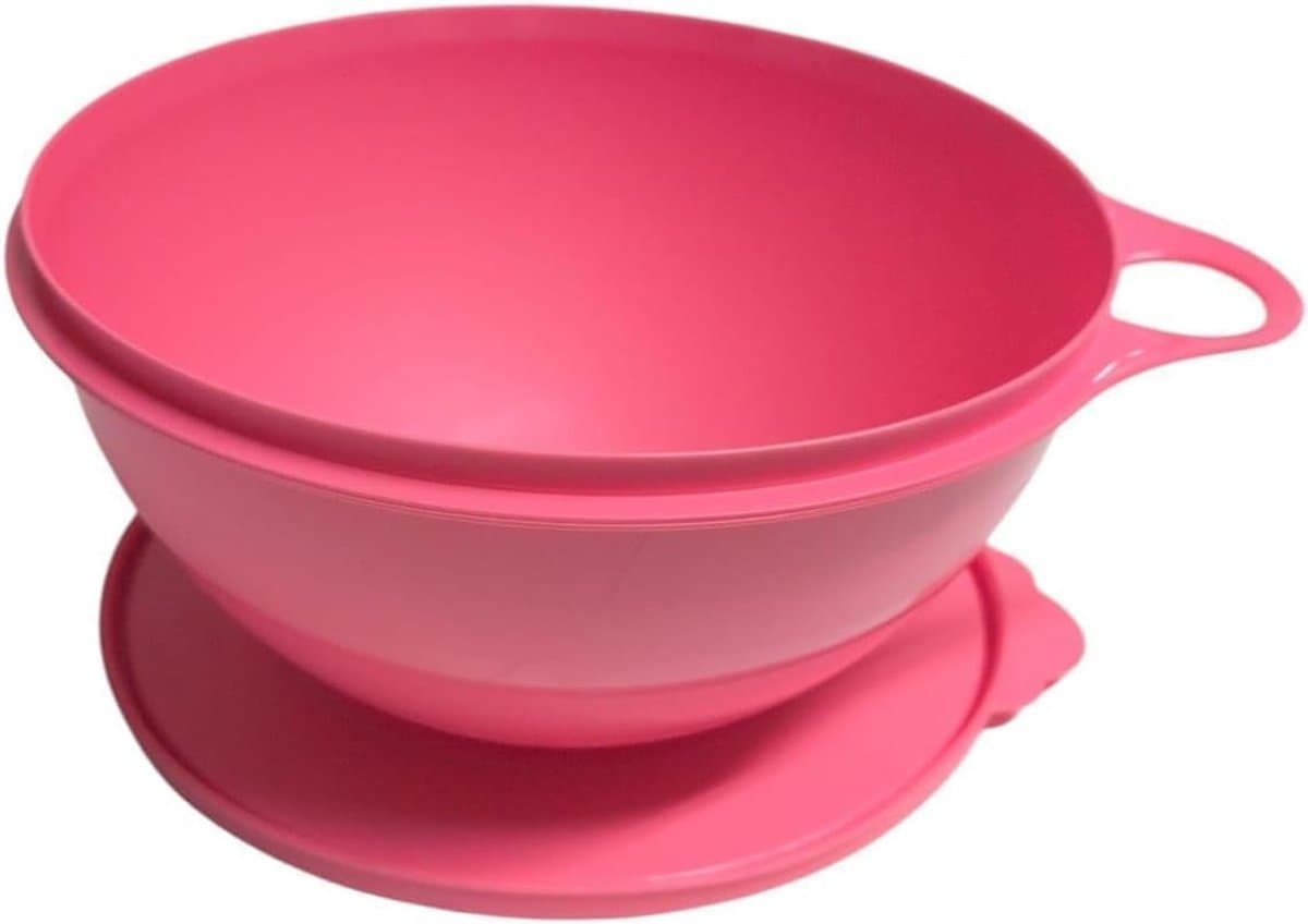 Mengkom met Deksel - Slakom Gistdeeg - Bakken en Salades - Vaatwasmachinebestendig Magnetronbestendig - 25x15 cm 5 Liter - Roze — afbeelding 1