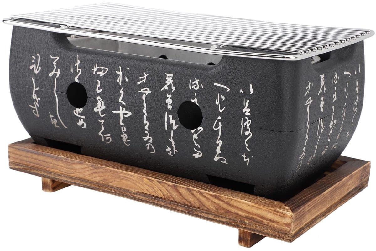 Dailygoods- Houtskoolgrill Mini - Draagbare BBQ - Yakiniku/Spiesjes - Compact - Hoogwaardige Materialen - Gelijkmatige Warmteverdeling - Barbecue — afbeelding 1