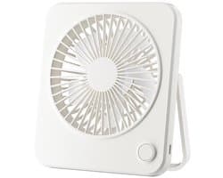 Mini draagbare, stille bureauventilator, geschikt voor slaapkamers, bureaus, computers, thuis, op kantoor of op reis - Wit