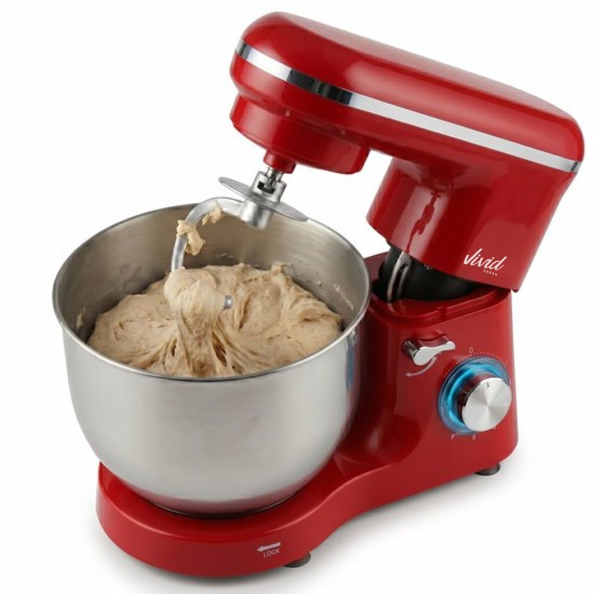 Vivid Green 2000W Keukenrobot - 6.2L - Mixer met Mengkom - Keukenmachine - Keukenmixer - Rood — afbeelding 1