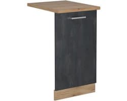 Vaatwasserpanelen Front 45 cm Zwart Beton Look voor Keuken Integratie