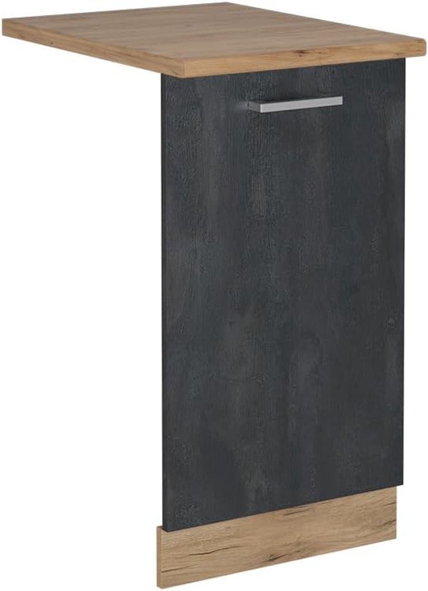 Vaatwasserpanelen Front 45 cm Zwart Beton Look voor Keuken Integratie — afbeelding 1