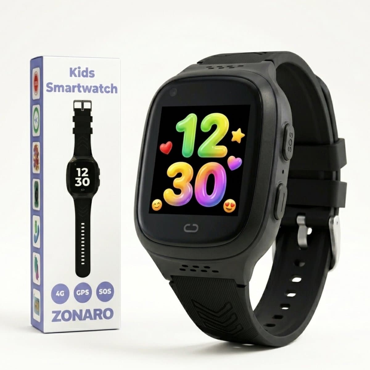 Zonaro GPS Horloge Kind – Smartwatch Kinderen met Simkaart – Kinderhorloge Jongen Meisje – GPS Tracker Kind – Smartwatch Kids met SOS Knop – Kinder Smartwatch Waterdicht — afbeelding 1