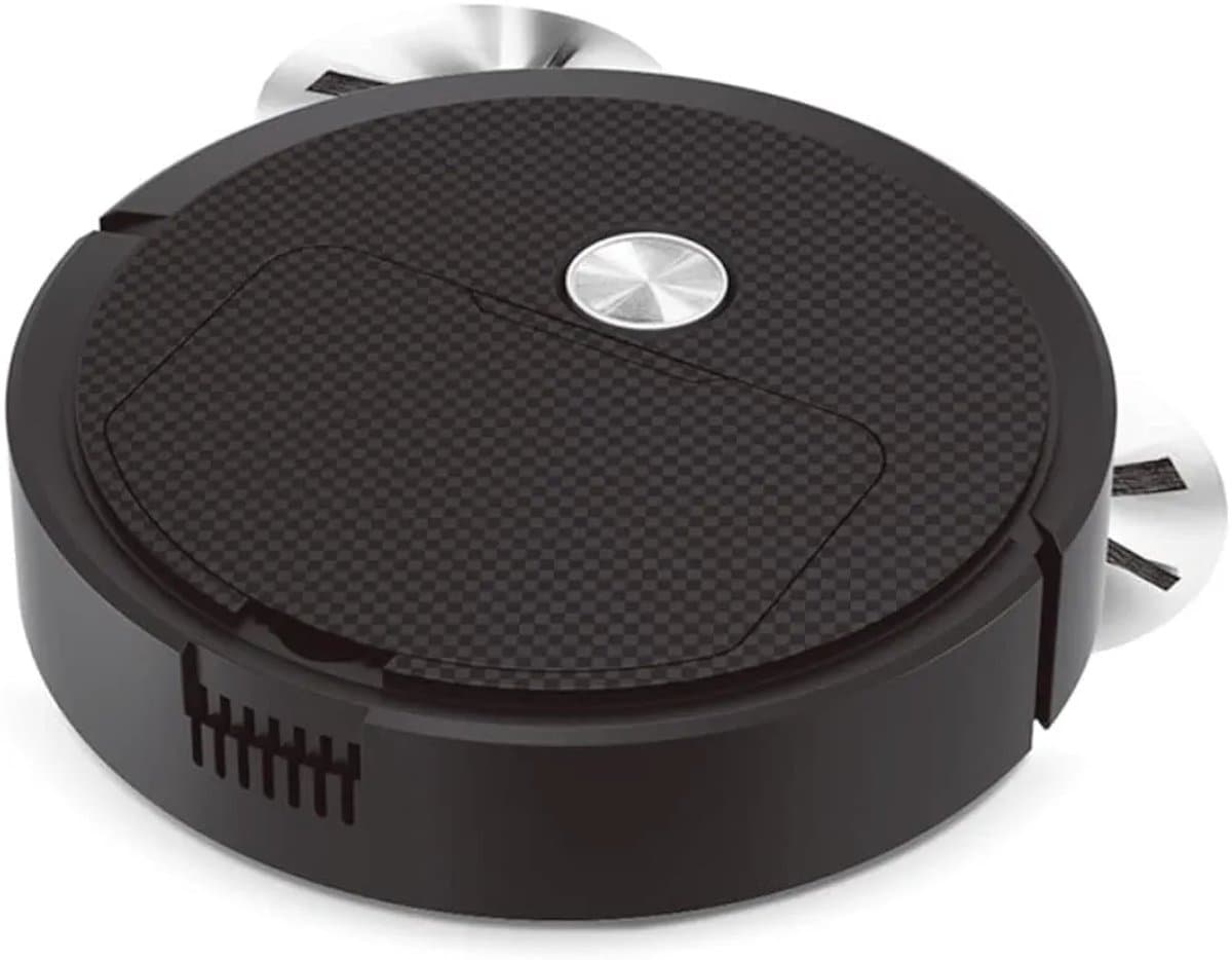 THEROB Smart robot stofzuiger met borstels en Veegdoek. 3 in 1.Zuigen, vegen en dweilen ZWART — afbeelding 1