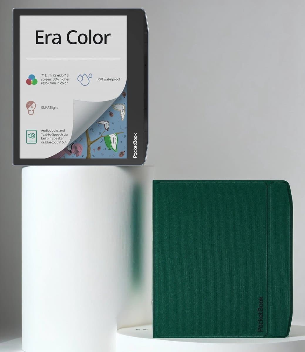 PocketBook Era Color e-reader – 7 inch – 32 GB – waterdicht + Charge Cover Fresh Green – voordeelbundel — afbeelding 1