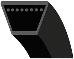 Gladde V-riem - Maaierriem Reserveonderdeel - Grasmaaien Onderhoud - Specifieke Modellen Compatibel - 858 mm Buitenlengte - Zwart