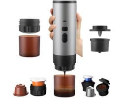 DnA® Draagbare Koffiemachine - Blender To Go - Draagbare Blender - Grijs - 6cm x 6cm x 24cm