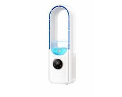Velmio - Mini Airco - Elektrische Ventilatoren - Ventilator - Bladerloze Luchtkoeler - Mini Luchtbevochtiger - 6 Snelheden - Wit