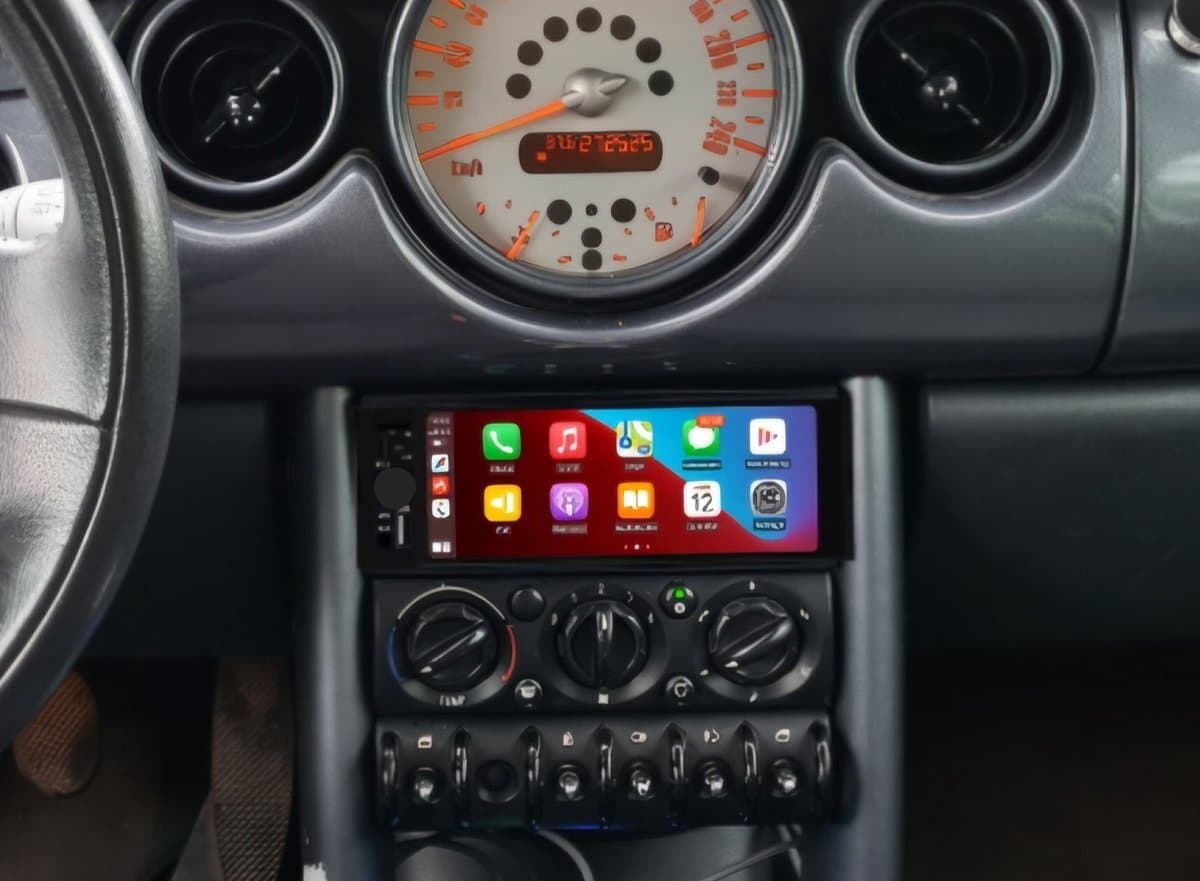 Autoradio 2/64GB met Carplay en Android auto | Geschikt voor Mini Cooper 2000-2007 | Radio scherm met Navigatie | 2000 2001 2002 2003 2004 2005 2006 2007 | R50 R52 R53 — afbeelding 1