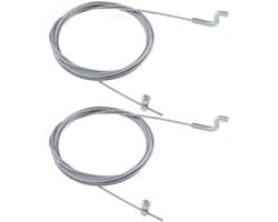 Dailygoods- Gaskabel 2000 mm - Flexibele Kabel - Z-haak Motorremkabel - Staal - Diameter 1,5 mm - Duurzaam en Sterk