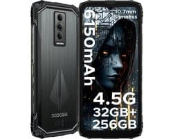 DOOGEE Blade 10 Pro Energy 4.5G - Robuuste Telefoon - Smartphone - 32 GB RAM+256 ROM(2TB/TF) - Android 15 - 6,56-inch HD+ 90Hz - 6150mAh/18W - IP68 - 10.7mm - Face ID - NFC - GPS - Rood