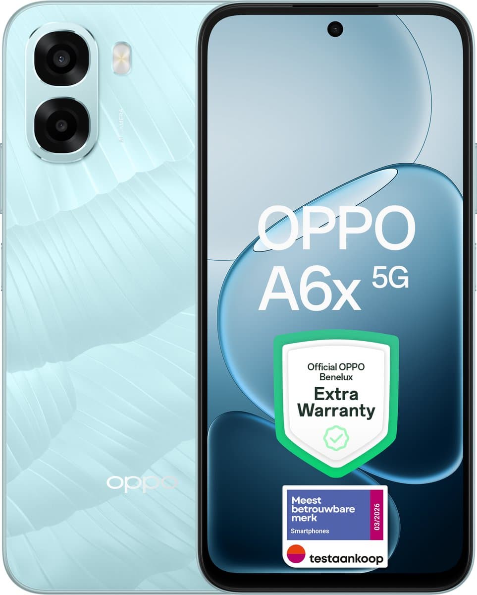 OPPO A6x 5G 4+128GB Ice Blue - Extra Garantie — afbeelding 1