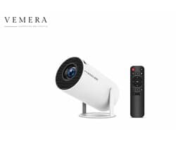 Vemera beamer - projector - android - thuisbioscoop - eenvoudige verbinden via bluetooth - 8k - wit