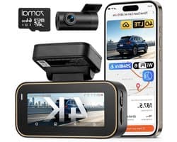Dashcam Auto 4K - Autocamera Videorecorder - Veilige Ritten Vastleggen - Dubbele Camera HDR