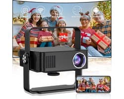 Xnano HM102 Mini Beamer-Thuisbioscoop -Projector 1080P HDR - Beamer met Android 13, 300 ANSI Lumen, 120Hz, 4K Ondersteuning - USB, HDMI, 2GB RAM, 16GB Opslag - -Compact en Draagbaar- Zwart