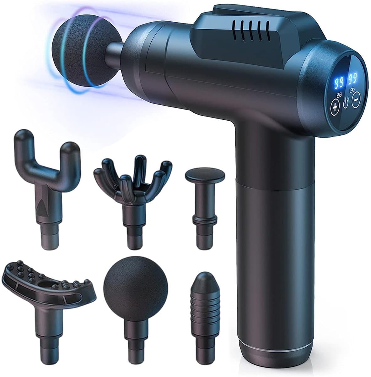 MIVRAY Massageapparaten - Massage Gun - Spiermassage - Instelbare Snelheid - Spierontspanning - Zwart — afbeelding 1