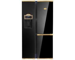 Retro- koelkast- Side-by-side KAISER KS 90300 AD Bio- zwart, No Frost 538 L 183 cm