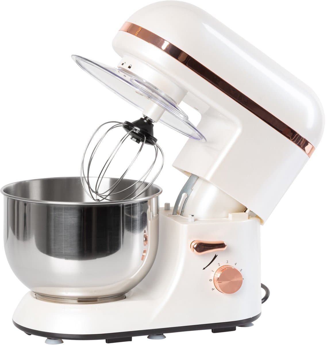 Klarstein Keukenmachine, Kneedmachine met 5 L Kom, 2000 W Professionele Keukenmachine met Deeghaak en Garde, Universele Keukenmachine met 6 Snelheden, Deegmachine voor Mixen, Kneden en Kloppen,2L 1800W - voor Keuken - Zilver — afbeelding 1