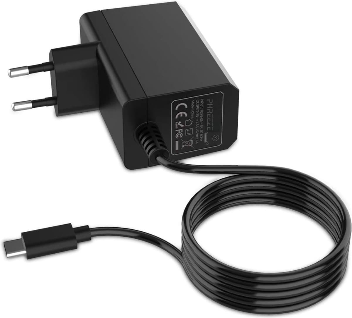 39W AC Adapter geschikt voor Nintendo Switch Oplader - USB C - 1.5 Meter - 15V 2.6A Voedingsadapter - Ook TV Modus - Voor Switch, Oled, Lite, Pro Controller, PS5 Controllers, Docking Station — afbeelding 1