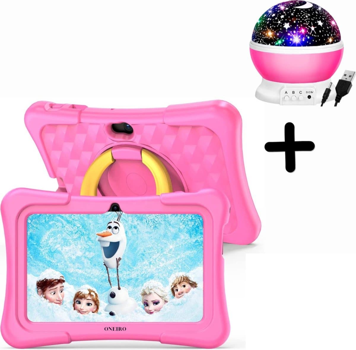 Oneiro Kindertablet KIDSPLAY 7 inch ROZE - Kindertablet vanaf 3 jaar - Ouder Control App - Beschermhoes - Android 11 – 3000 Mah Batterij - Roze — afbeelding 1