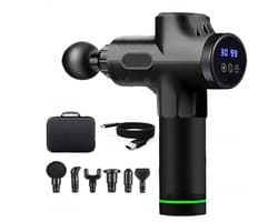 DIMICO - Massage apparaat - Massage-gun - Massage gun - Zwart - 50W - Massagepistool - Lichaam nek rug benen - 30 standen