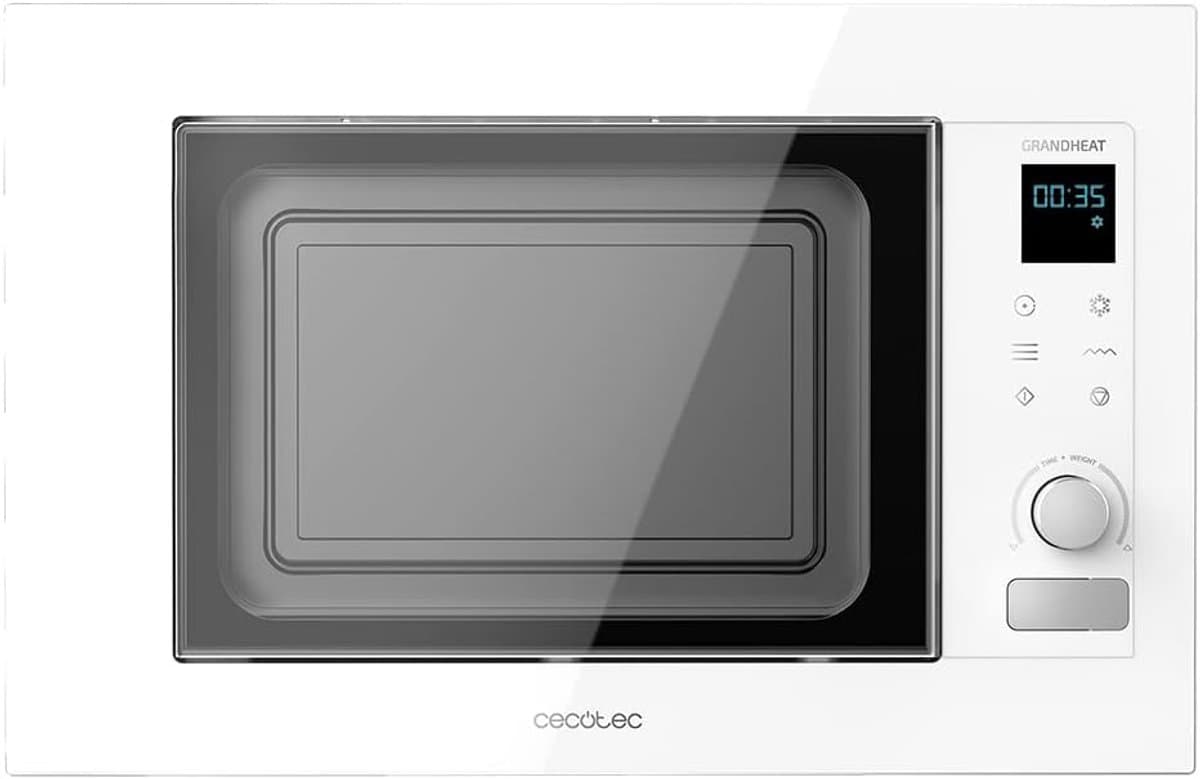 Ingebouwde Magnetron - Keukenoven Digitaal - Snel Eten Opwarmen - Grillfunctie Inclusief - 20 Liter Capaciteit - Wit — afbeelding 1