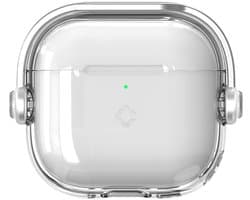 Coverzs TPU & PC clear case geschikt voor AirPods 4 - Doorzichtig beschermhoesje - Optimale bescherming