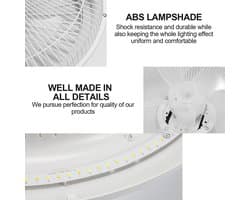 Zwarte Plafondventilator met Dimbare LED Verlichting 80W en Afstandsbediening Ø55 cm