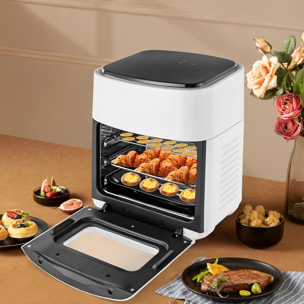 Grote Heteluchtfriteuse 15L met Digitaal Touchscreen - Gezond Frituren, Grillen en Drogen — afbeelding 1
