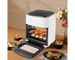 Grote Heteluchtfriteuse 15L met Digitaal Touchscreen - Gezond Frituren, Grillen en Drogen