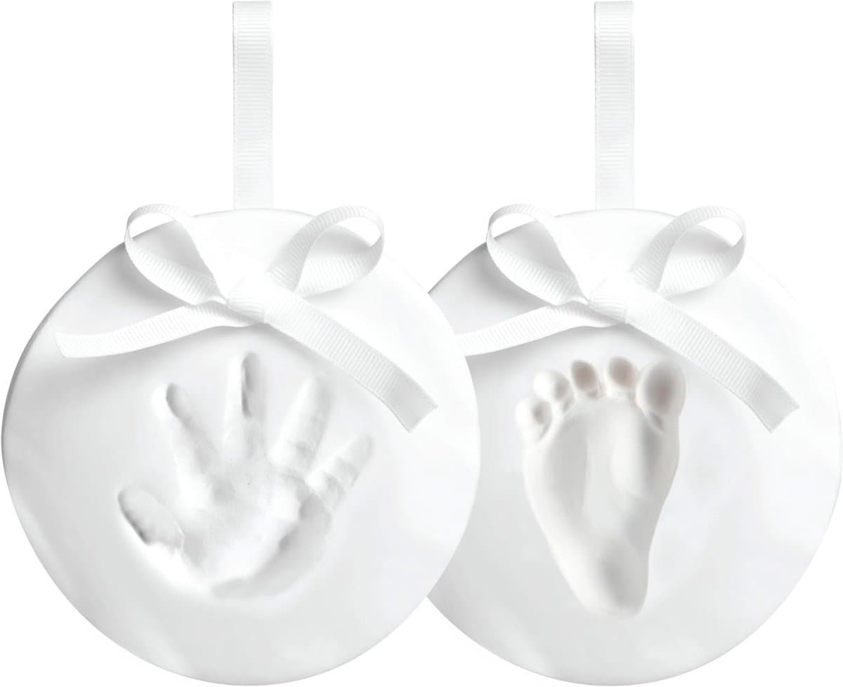 DIY Baby Hand- en Voetafdruk Set - Klei Aandenken voor Pasgeborenen - Cadeau Nieuwe Ouders — afbeelding 1