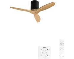 CREATE - Stille 40W plafondventilator met technische ABS bladen in verschillende maten - S - Geen licht - Controller voor wandmontage - WIND CALM