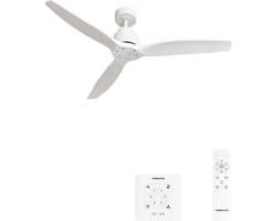 CREATE - Stille plafondventilator van 40 W met technische ABS-bladen, verkrijgbaar in verschillende maten - M - Geen licht - Controller voor wandmontage - WIND STYLANCE