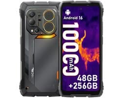 OSCAL PILOT 6 - Thermische Robuuste Smartphone - 4G - 48GB RAM - 256GB ROM - 6.78inch 120Hz - 108MP 10000mAh Robuuste Telefoon - Android 16 - NFC - GPS - Zwart
