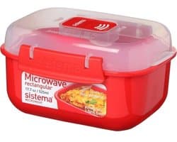 BPA-vrije magnetron-voorraaddoos - 525 ml - met deksel - 14,5 x 11 x 8 cm