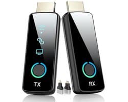 Draadloze HDMI Zender Ontvanger - 50 Meter Bereik - 4K Decodering - 1080p Output - Compact Design - Voor Presentaties En Thuisbioscoop