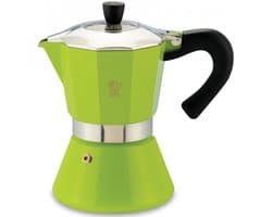 Merkloze Aluminium Moka Pot voor 6 Kopjes - Groen