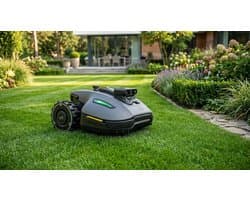 Robotmaaier Zonder Begrenzingskabel - Slimme Draadloze Cijfermatige Grasmaaier Robot met AI TrueVision Navigatie & Mini Garage - Hellingshoek 45% - Geschikt tot 500 m² - Laura Homestore
