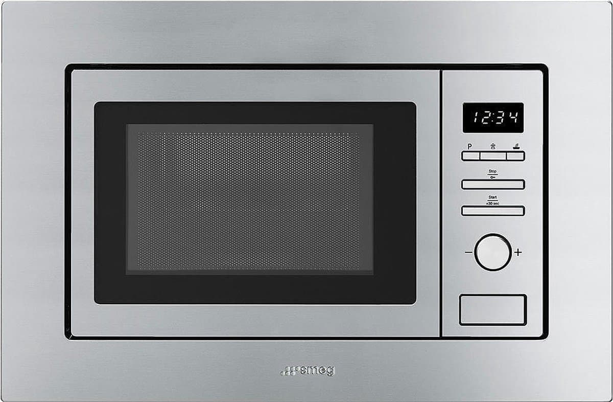 SMEG FMI020X - Inbouw magnetron met grill - RVS — afbeelding 1