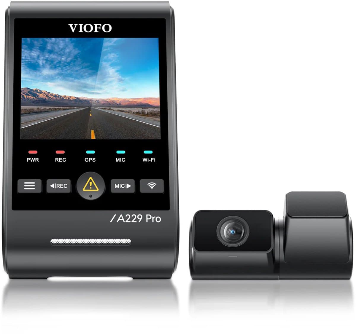 VIOFO A229 Pro Tele 2CH - Dashcam - 4K + 2K Telecamera - 4x Optische Zoom - Sony STARVIS 2 - HDR Nachtzicht - GPS - 5GHz WiFi - Parkeermodus — afbeelding 1
