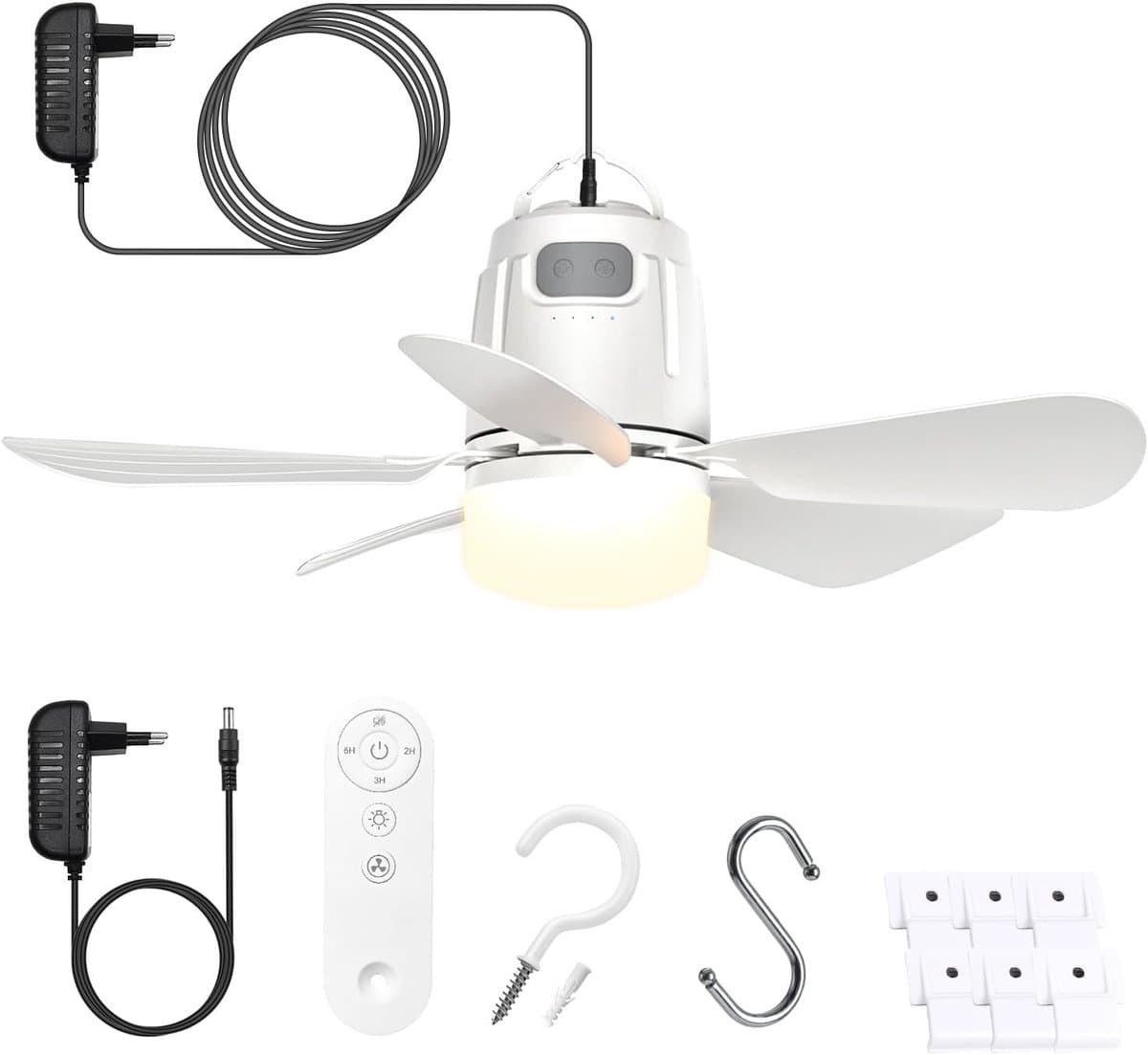 Plafondventilator met Licht 50 cm – Stil – Dimbare LED 3000-6500K – 4 Snelheden – Afstandsbediening — afbeelding 1