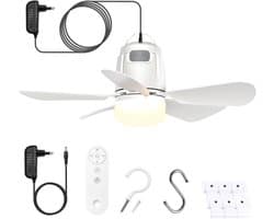 Plafondventilator met Licht 50 cm – Stil – Dimbare LED 3000-6500K – 4 Snelheden – Afstandsbediening